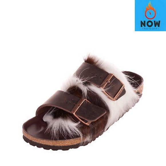birkenstock fur slides